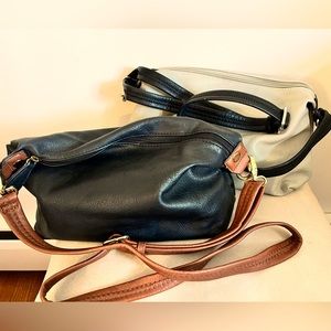 2 Wilson leather cross body purses